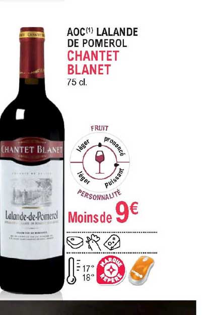 aoc lalande de pomerol chantet blanet