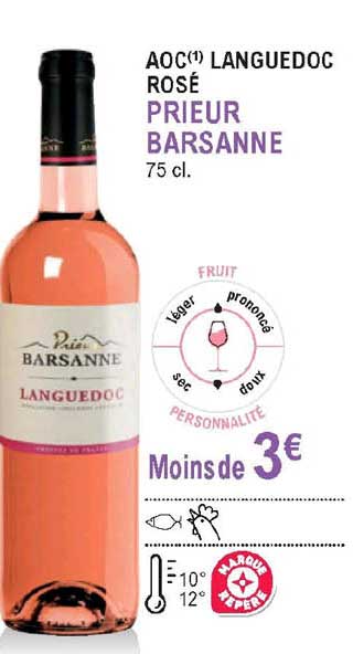 aoc languedoc rosé prieur barsanne