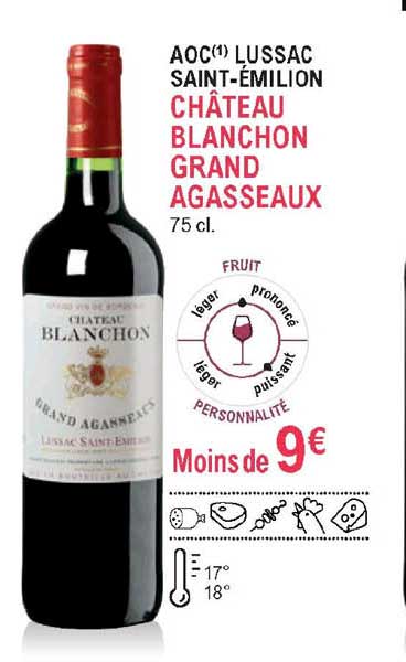 aoc lussac saint émilion château blanchon grand agasseaux