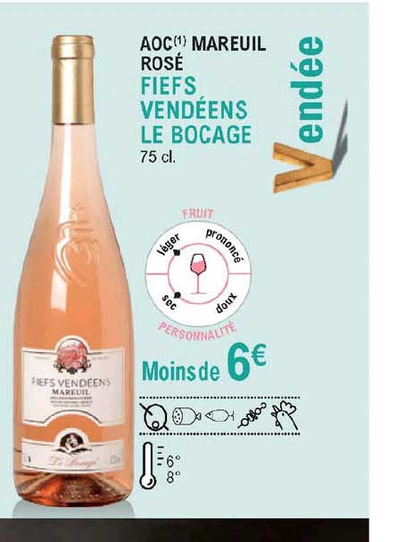 aoc mareuil rosé fiefs vendéens le bocage