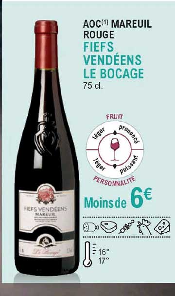 aoc mareuil rouge fiefs vendéens le bocage