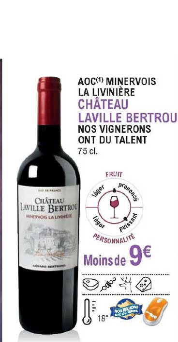 aoc minervois la livinières château laville bertrou