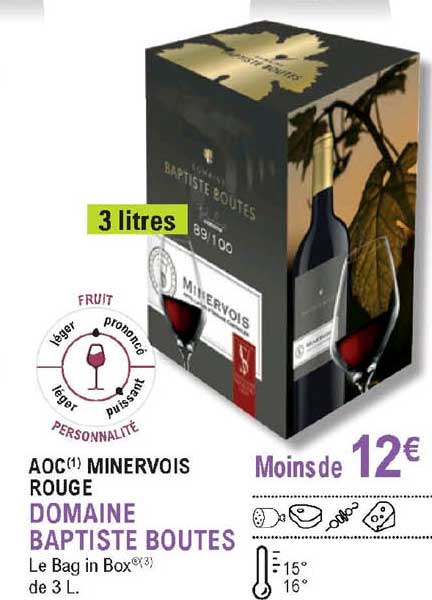 aoc minervois rouge domaine baptiste boutes