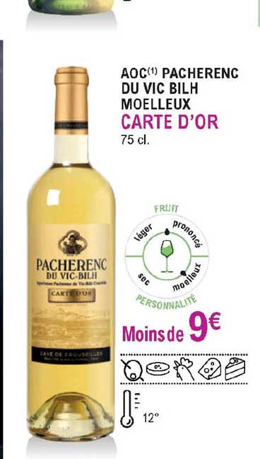 aoc pacherenc du vic bilh moelleux carte d'or