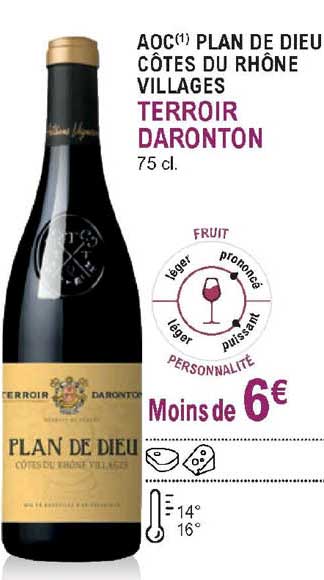 aoc plan de dieu côtes du rhône villages terroir daronton