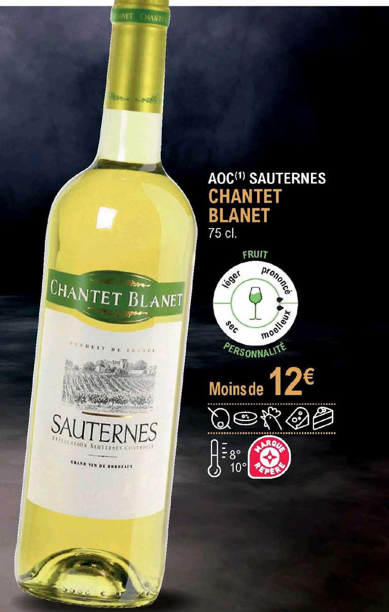 aoc sauternes chantet blanet