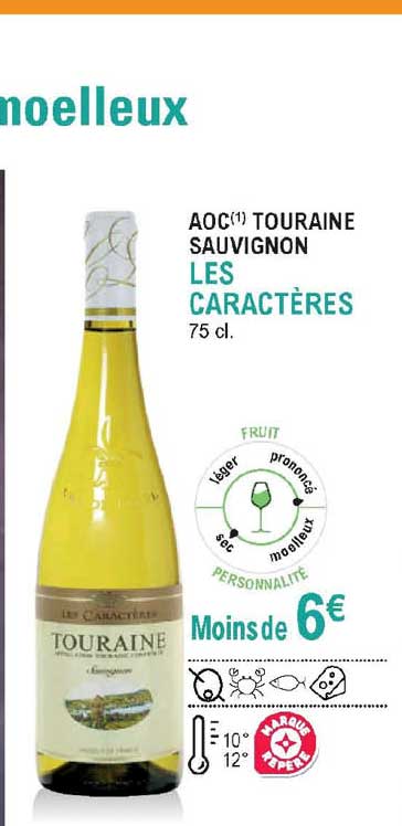 Aoc Touraine Sauvignon Les Caractères