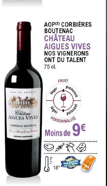 Aop Corbières Boutenac Château Aigues Vives