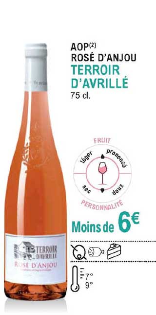 aop rosé d'anjou terroir d'avrillé