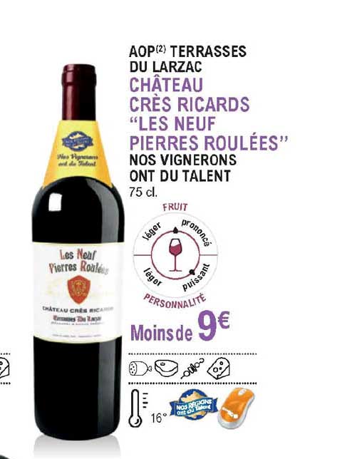 aop terrasses du larzac château crès ricards les neuf pierres roulées