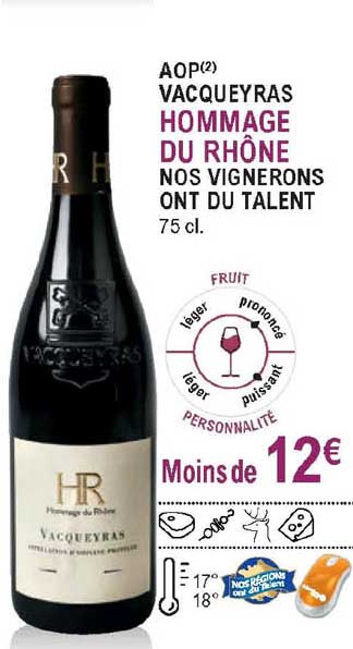aop vacqueyras hommage du rhône