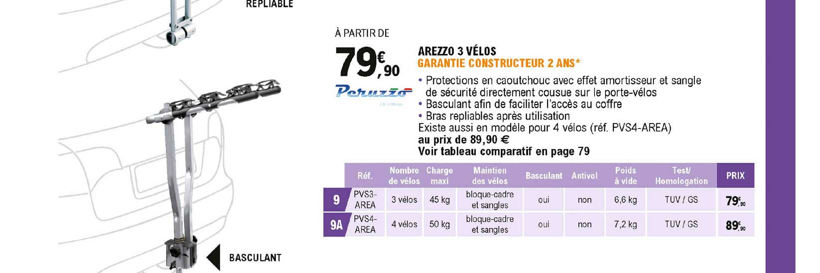 arezzo 3 vélos peruzzo