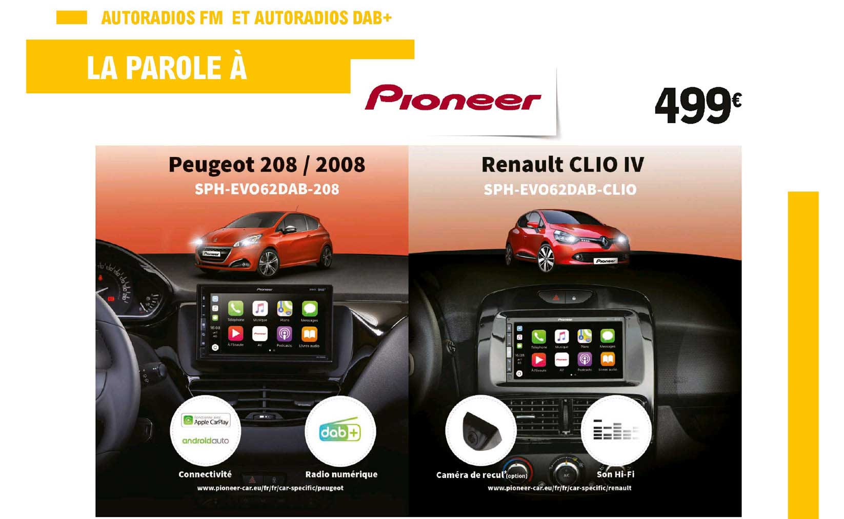 autoradios fm et autoradios dab+ pioneer