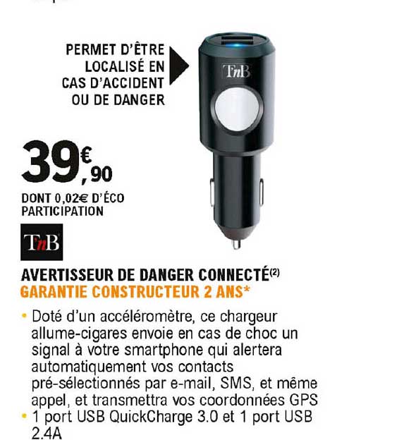avertisseur de danger connecté tnb