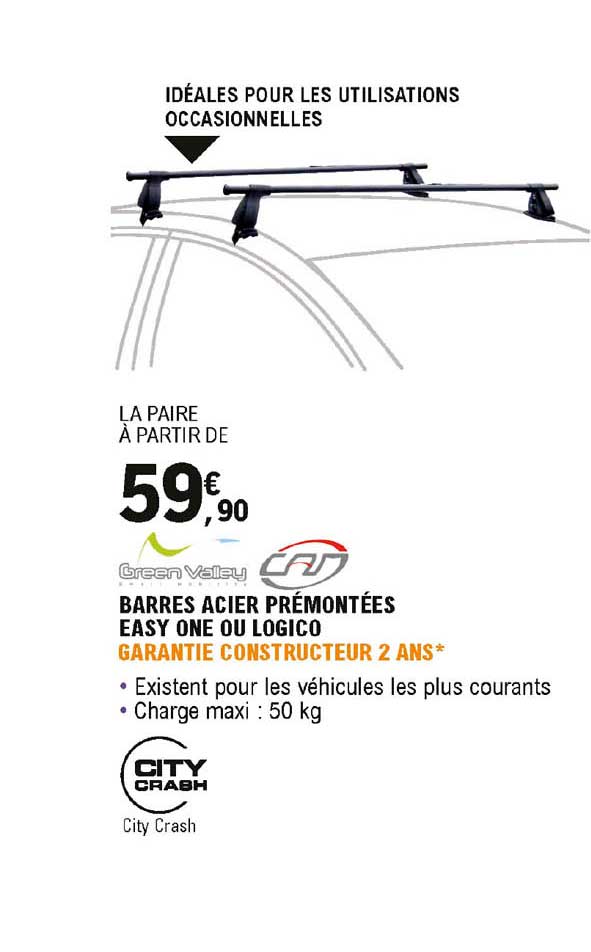 barres acier prémontées easy one ou logico