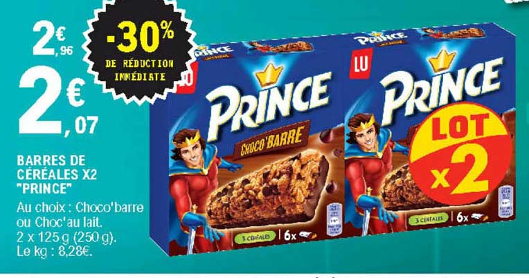 Barres De Céréales X2 Prince -30% De Réduction Immédiate