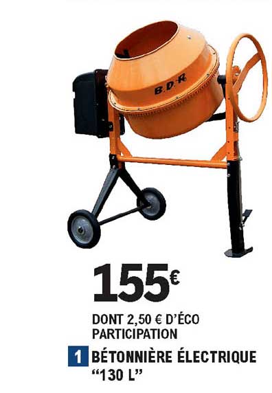 Bétonnière électrique "130 L"