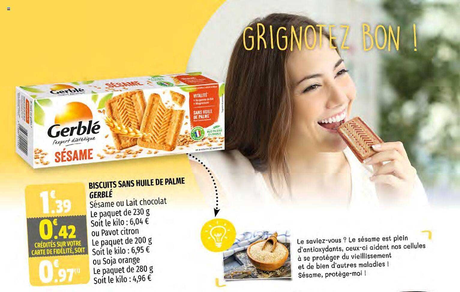 Biscuits Sans Huile De Palme Gerblé