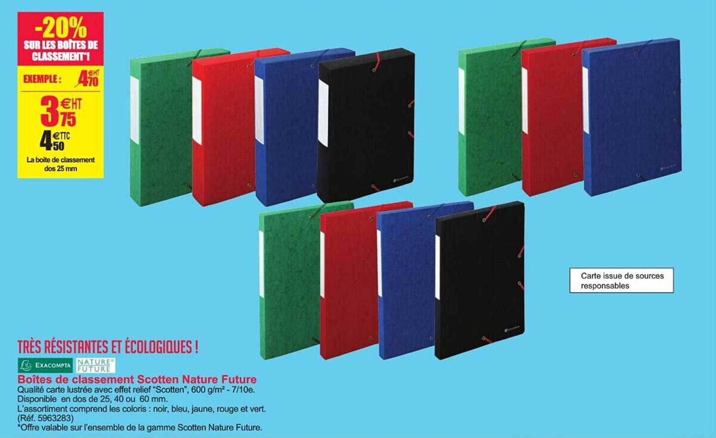 boîtes de classement scotten nature future exacompta
