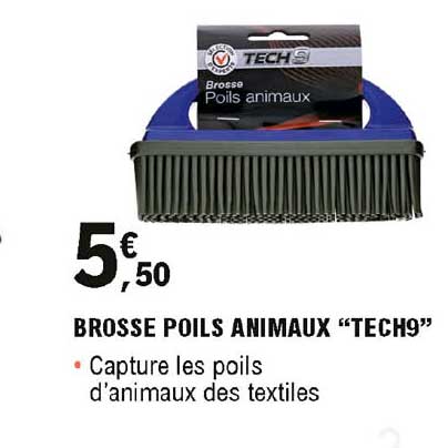 Brosse Poils Animaux "tech9"