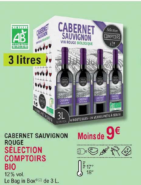 cabernet sauvignon rouge sélection comptoirs bio