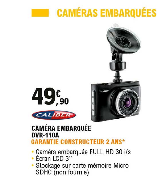 caméra embarquée dvr-110a caliber