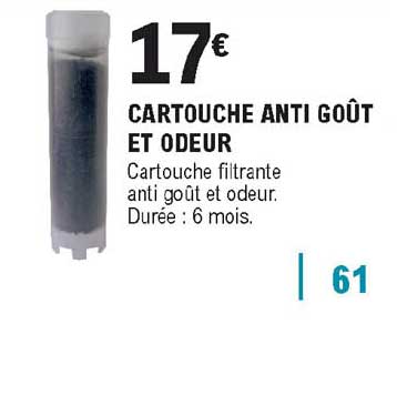cartouche anti goût et odeur