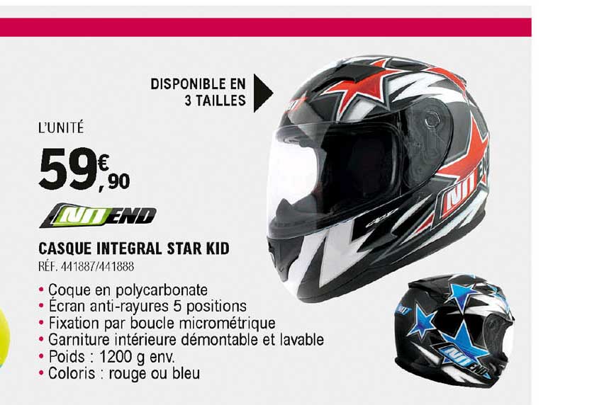casque integral star kid