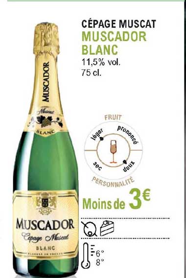 cépage muscat muscador blanc