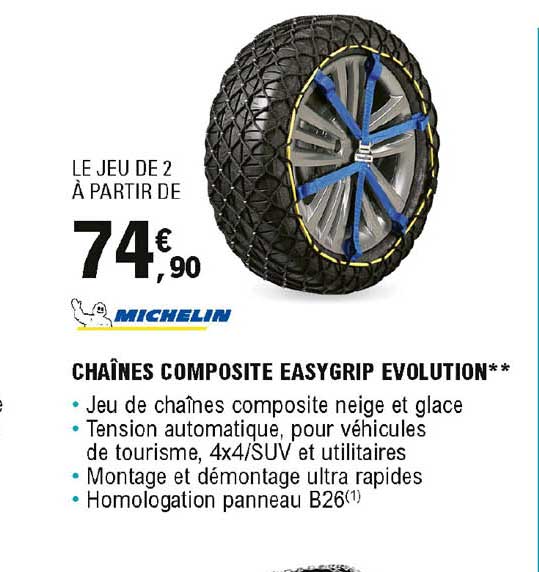 chaînes composite easy grip evolution michelin