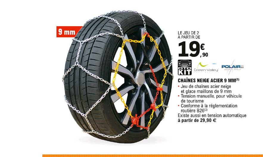 chaînes neige acier 9 mm otokit