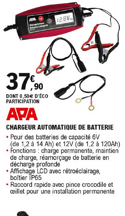 chargeur automatique de batterie apa