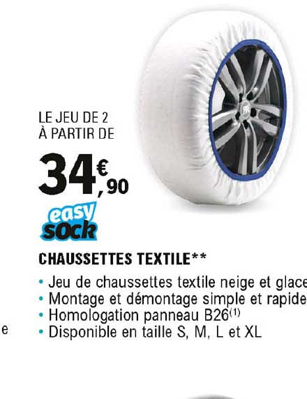 chaussettes textile easy sock