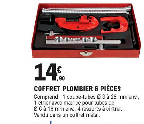 coffret plombier 6 pièces