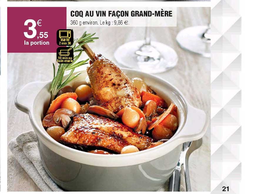 Coq Au Au Vin Façon Grand-mère