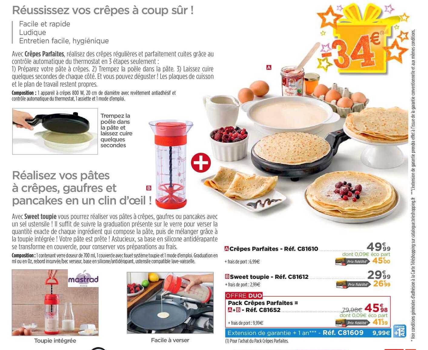 Crêpes Parfaites, Sweet Toupie, Pack Crêpes Parfaites