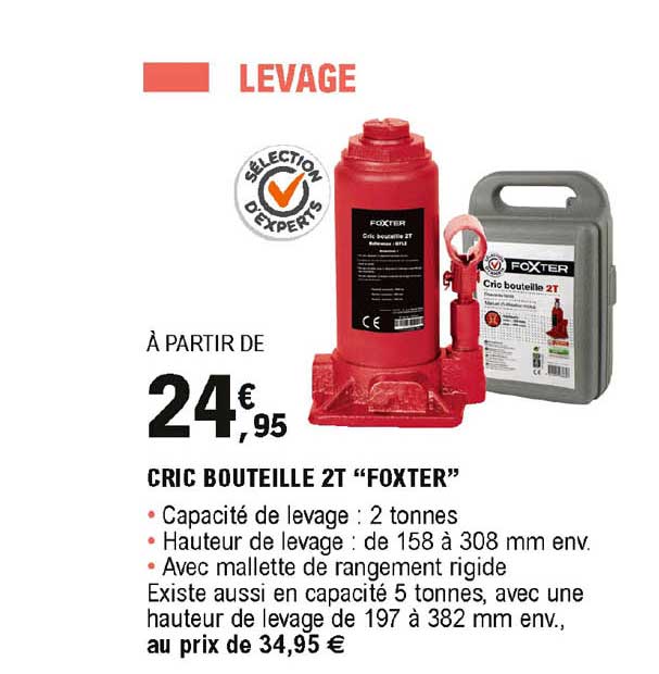 Cric Bouteille 2t "foxter"