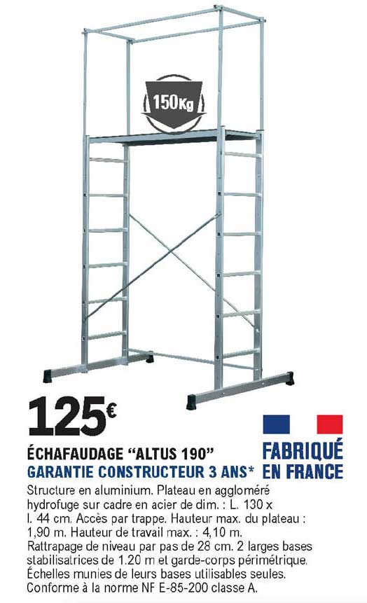 échafaudage "altus 190"