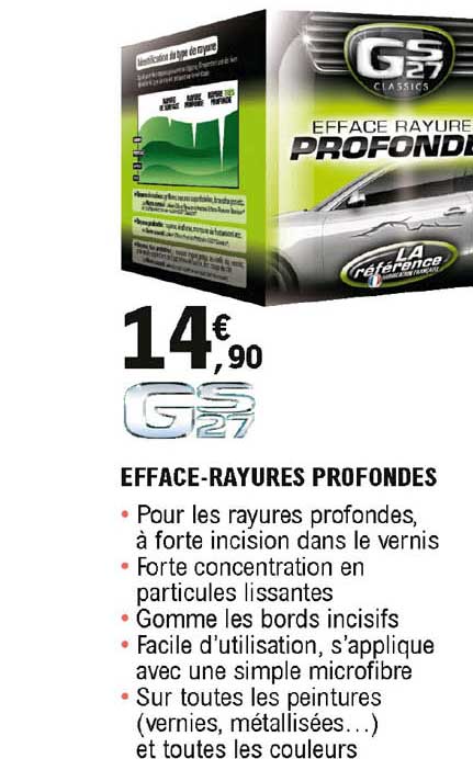efface-rayures profondes gs27