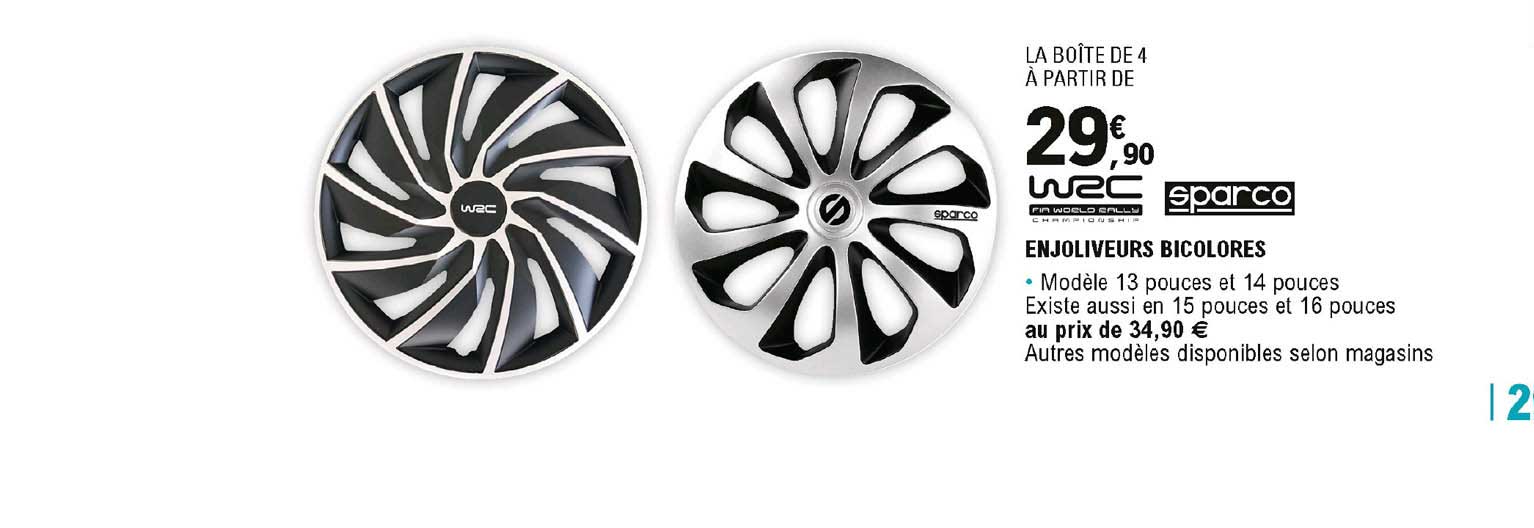 Enjoliveurs Bicolores Sparco