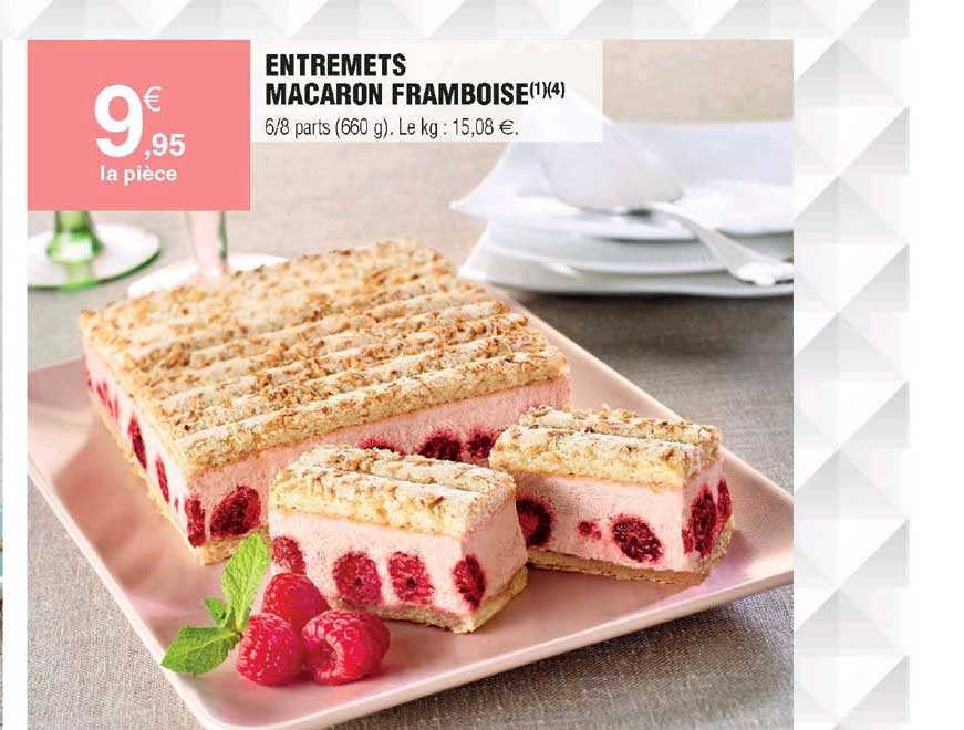 Entremets Macaron Framboise