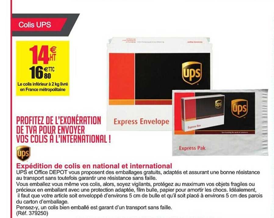 expédition de colis en national et international ups