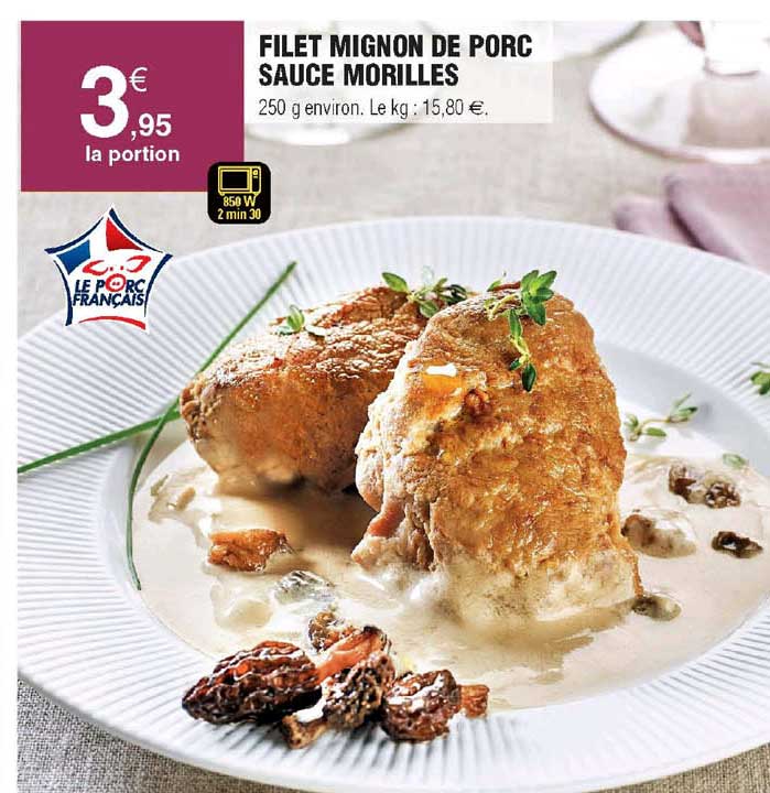 Filet Mignon De Porc Sauce Morilles