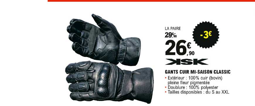 gants cuir mi-saison classic ksk