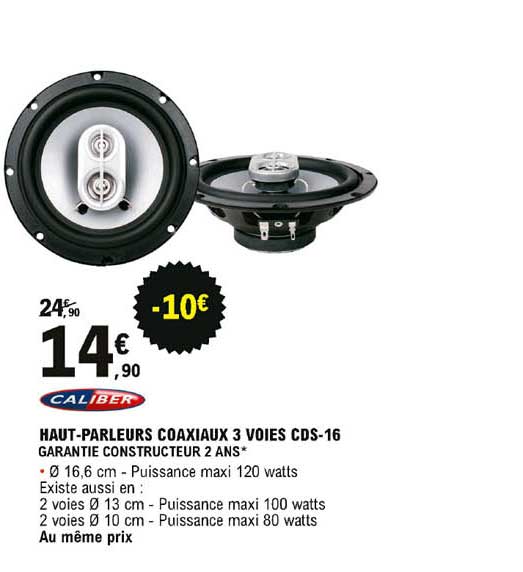 haut-parleurs coaxiaux 3 voies cds-16 caliber