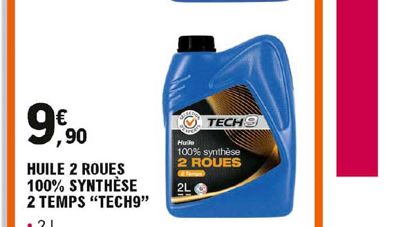 huile 2 roues 100% synthèse 2 temps "tech9"