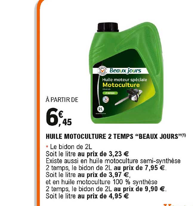 huile motoculture 2 temps "beaux jours"