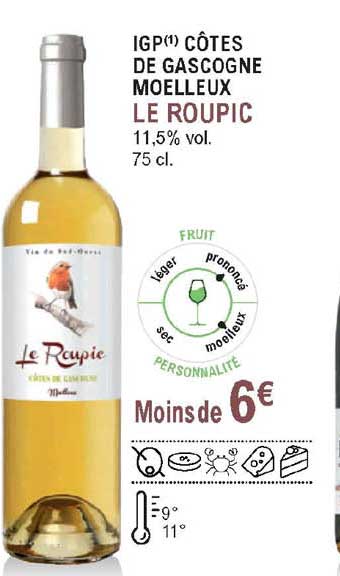 igp côtes de gascogne moelleux le roupic
