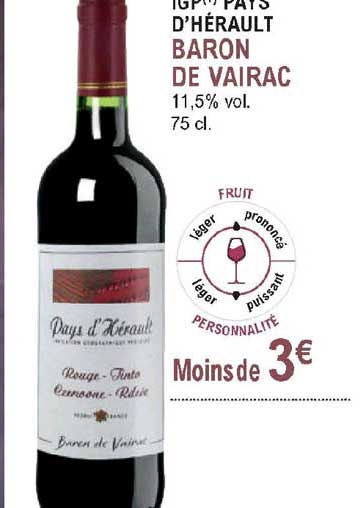 igp pays d'hérault baron de vairac