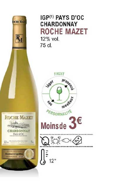 Igp Pays D'oc Chardonnay Roche Mazet
